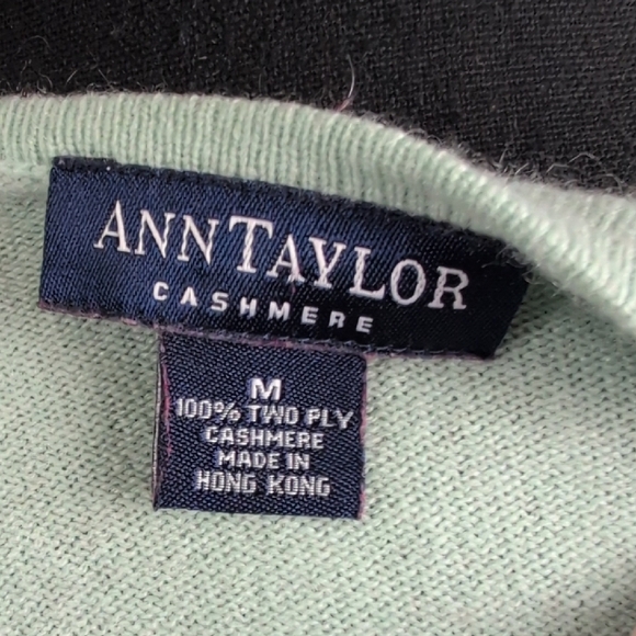 Ann Taylor Cashmere Mint Green Cardigan Sweater Set. - Picture 8 of 11